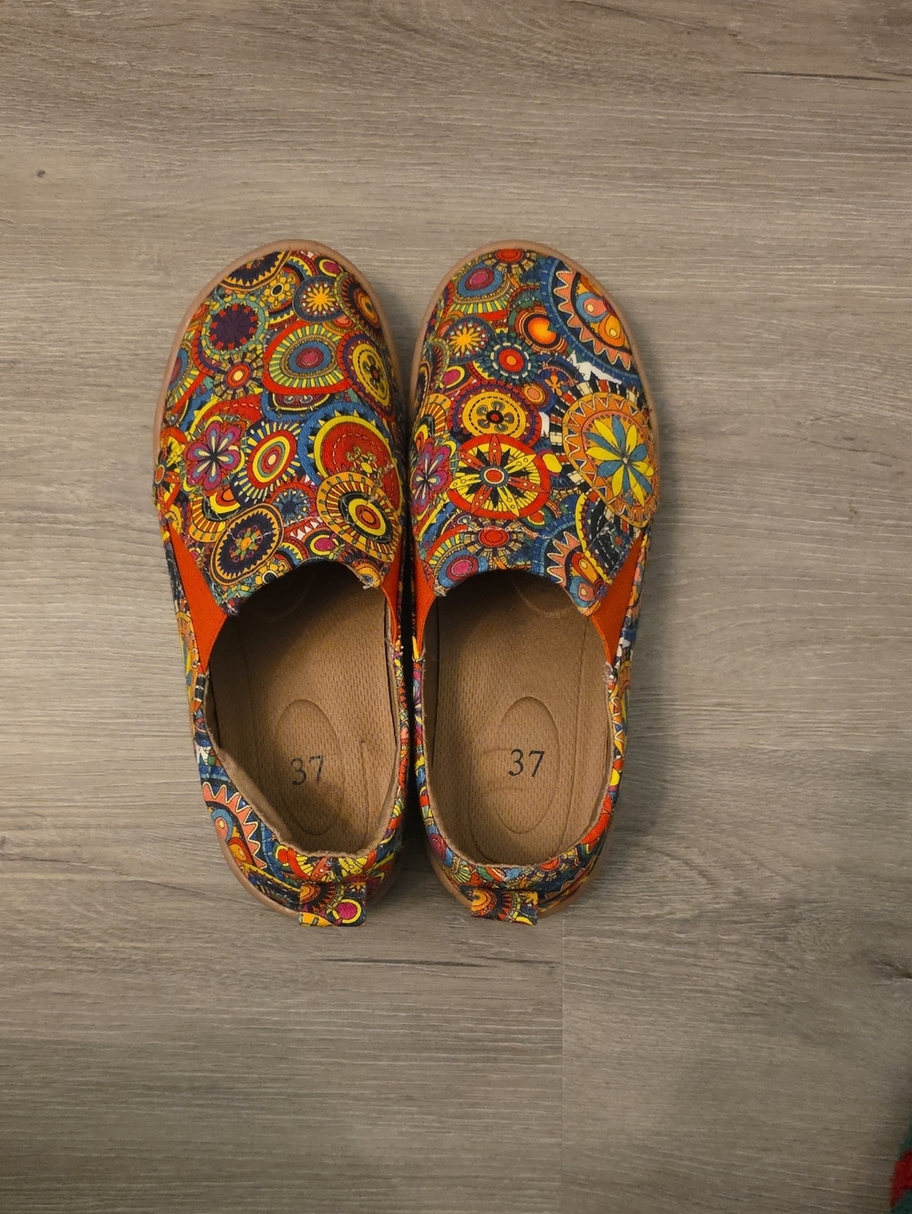 Colorful Floral Paisley Slip-On Shoes